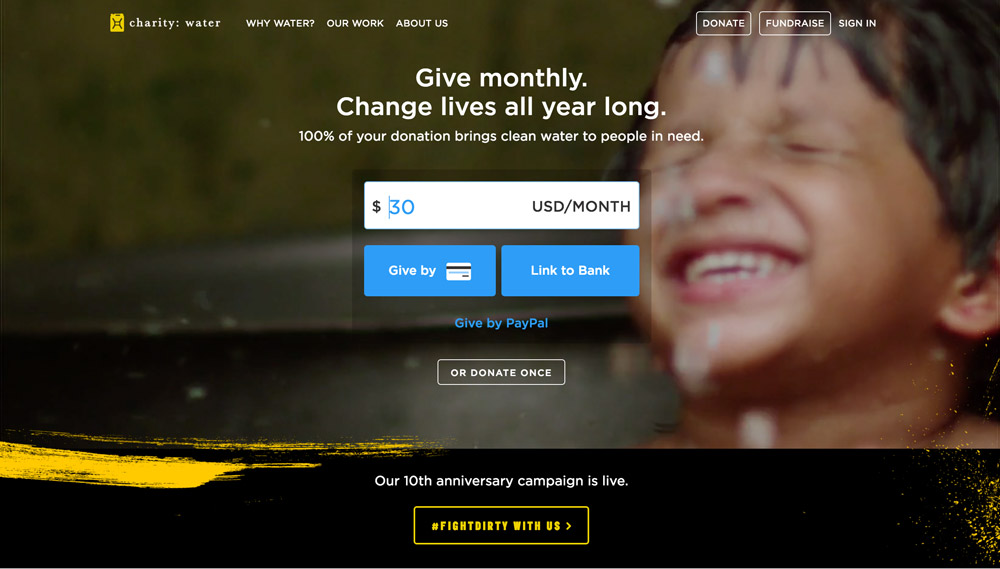 Support Cause or Movement Website Example