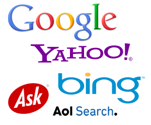 Google Yahoo Bing Ask AOL Search Logos